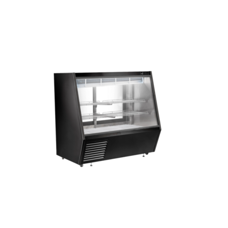 Vitrine réfrigérée de comptoir charcuterie EFI CDCBS-60 de 59,9 pouces avec vitre plate, 28,5 pi³