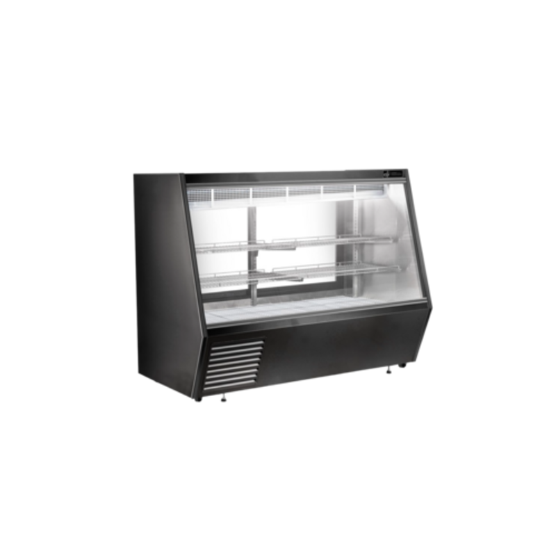 Vitrine réfrigérée de comptoir charcuterie à vitrage plat de 72 pouces EFI CDCBS-72 avec stockage inférieur
