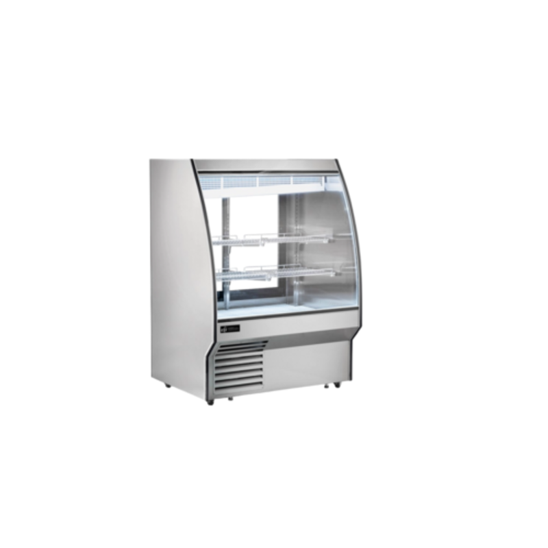 Vitrine de comptoir réfrigérée à verre courbé pour charcuterie EFI CDCSC-36 de 36,3 po