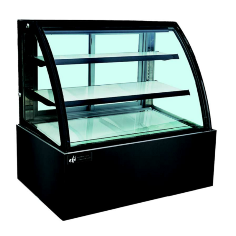 Vitrine réfrigérée de charcuterie à vitre courbe complète EFI CGCM-7147 de 70,9 pouces