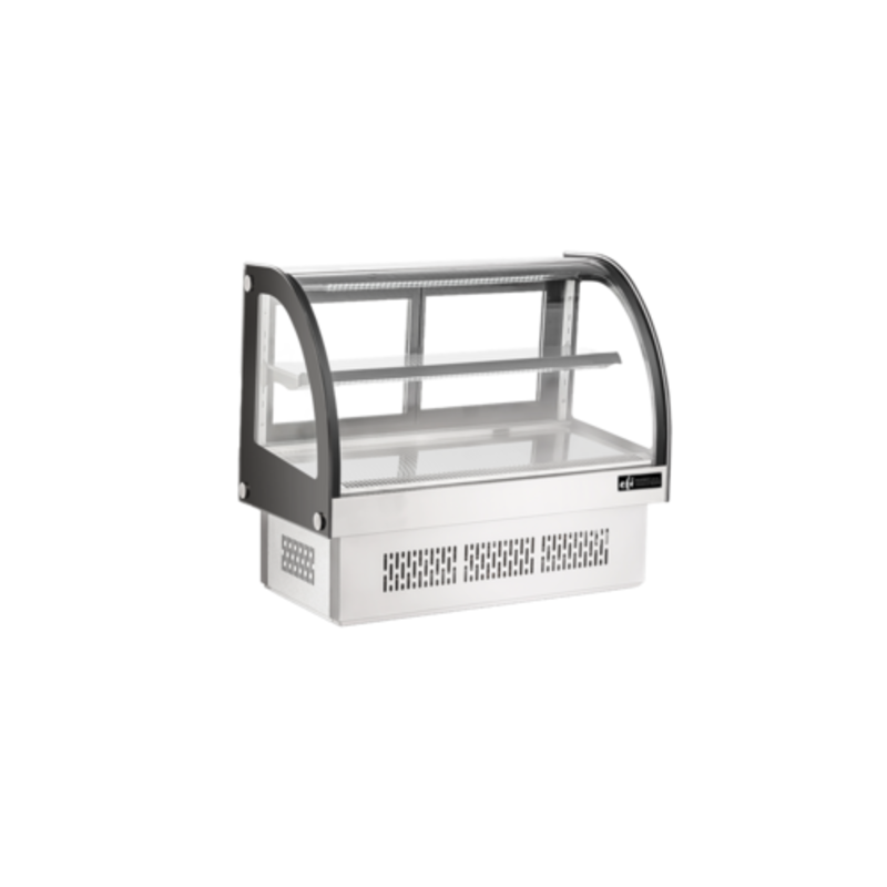 Vitrine de comptoir réfrigérée à vitre bombée EFI CGCM-CT-3633 Versa Series de 36 pouces