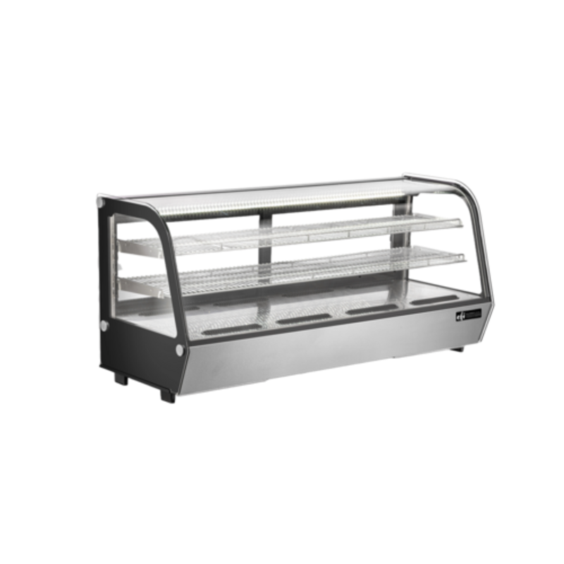 EFI CGCM-CT-6027 Vitrine réfrigérée à dessus de comptoir en verre incurvé de 60 pouces