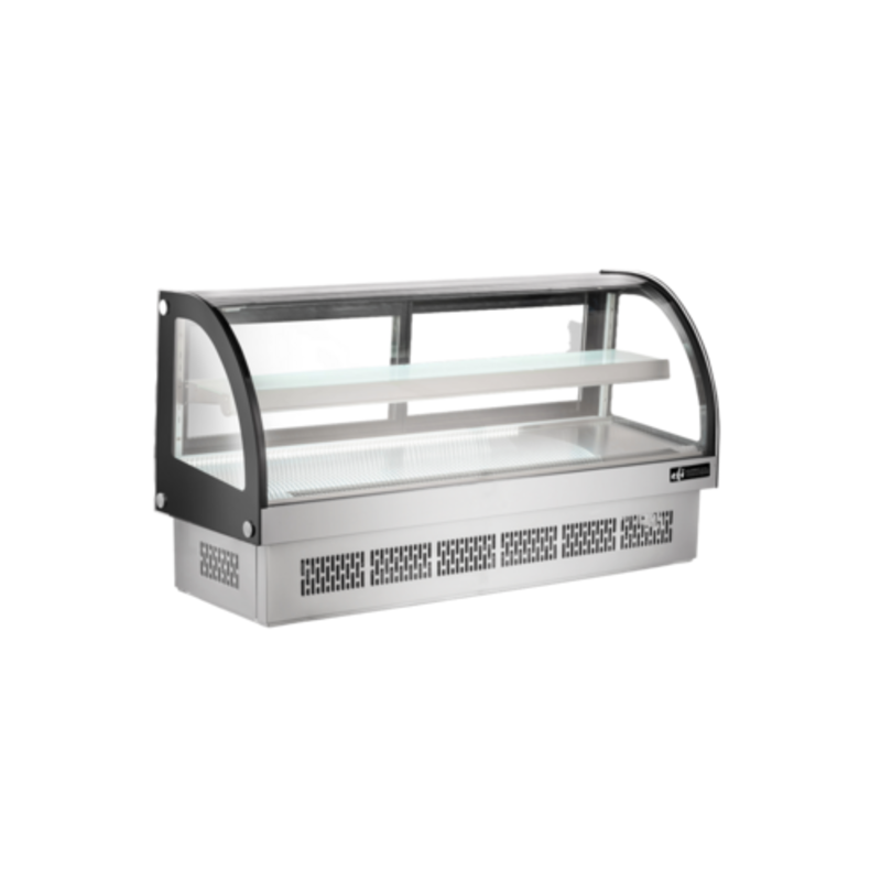 Présentoir de comptoir réfrigéré encastrable EFI CGCM-CT-6033 60,5 po avec vitre bombée
