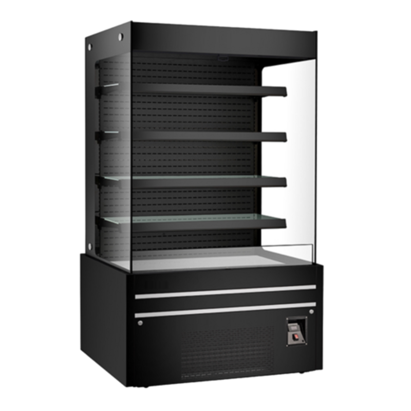 Réfrigérateur de présentation ouvert noir EFI CGOMB-4880 de 48 po