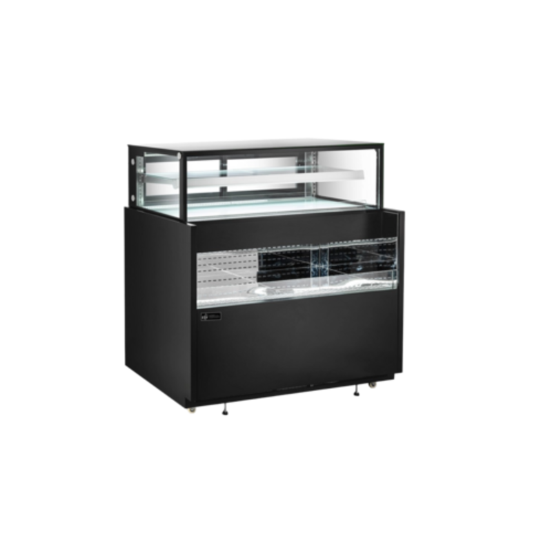 Vitrine réfrigérée double noire EFI CGOMD-6060 de 59,9 pouces