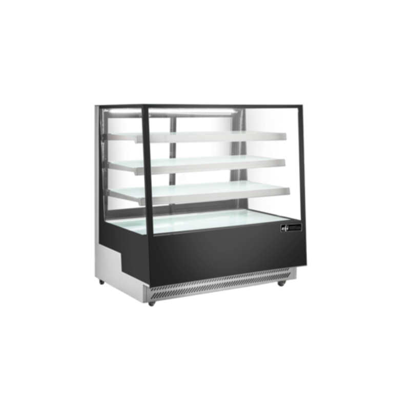 Vitrine réfrigérée droite en verre noire EFI CGSM-7057 de 70,9 po