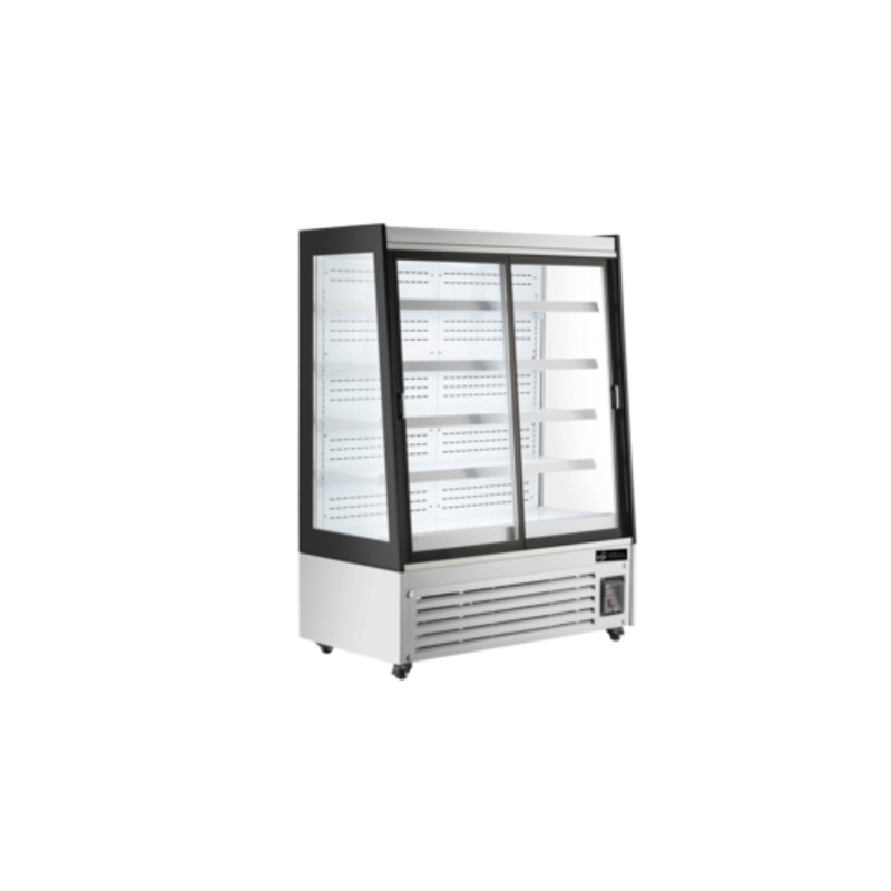 Vitrine réfrigérée à façade vitrée de 51,6 pouces EFI CGSM2S-5271 avec roulettes