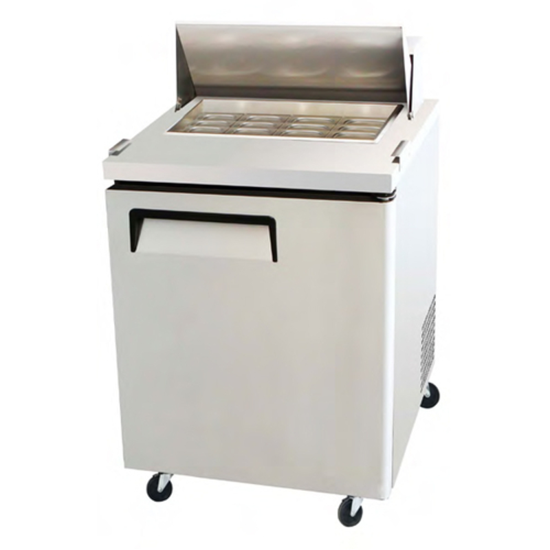 Table de préparation de salades et sandwichs Mega Top Versa-Chill EFI CMDR1-27VC-R de 68,5 cm, charnière à droite
