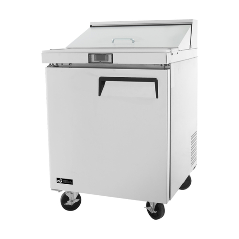 Table de préparation de sandwich réfrigérée EFI CSDR1-27VC-L Versa-Chill de 27,5 po – Charnière à gauche