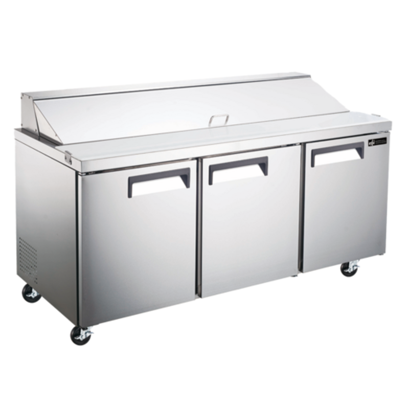 Réfrigérateur de préparation de salades et sandwichs EFI CSDR3-72VCX 72 pouces, de la gamme X-Line