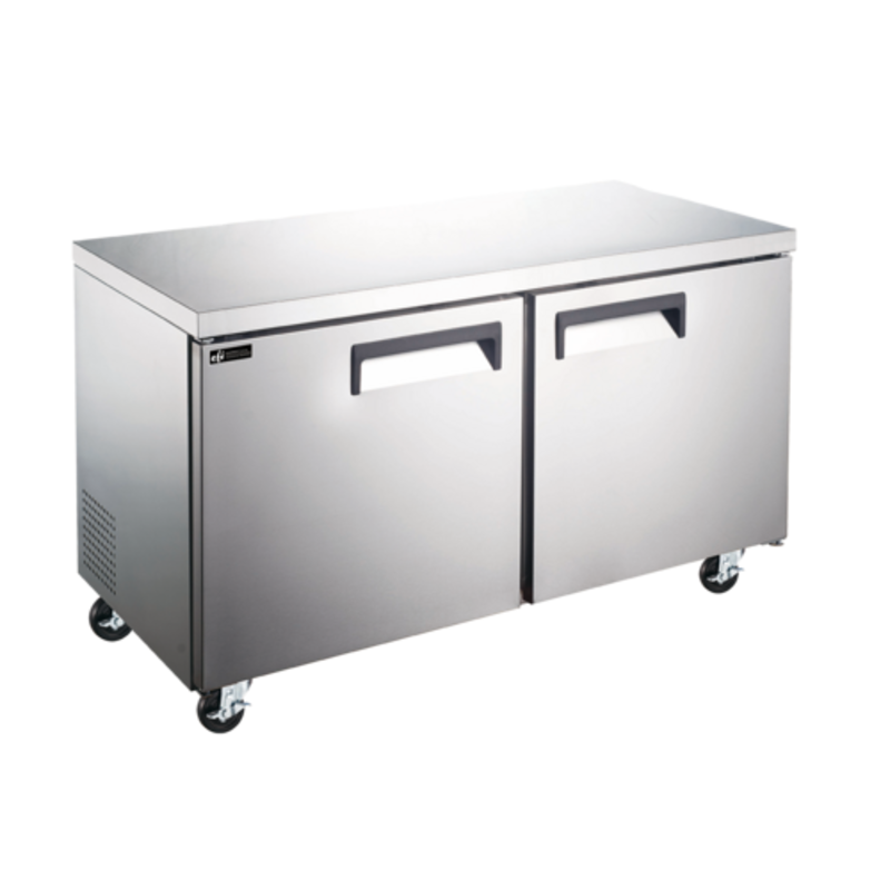 Réfrigérateur Commercial Sous Comptoir à Portes Pleines EFI CUDR2-60VCX X-Line de 60 Pouces