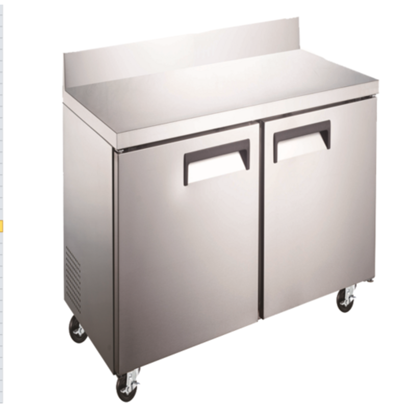 Comptoir réfrigéré de préparation EFI CWDR2-36VCX 36" à deux portes avec dosseret