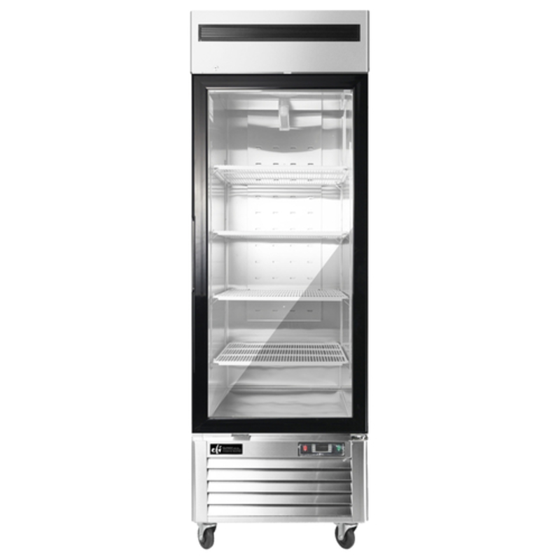 Congélateur d'affichage EFI F1-27GDSVC Versa-Chill de 27 pouces à porte vitrée simple