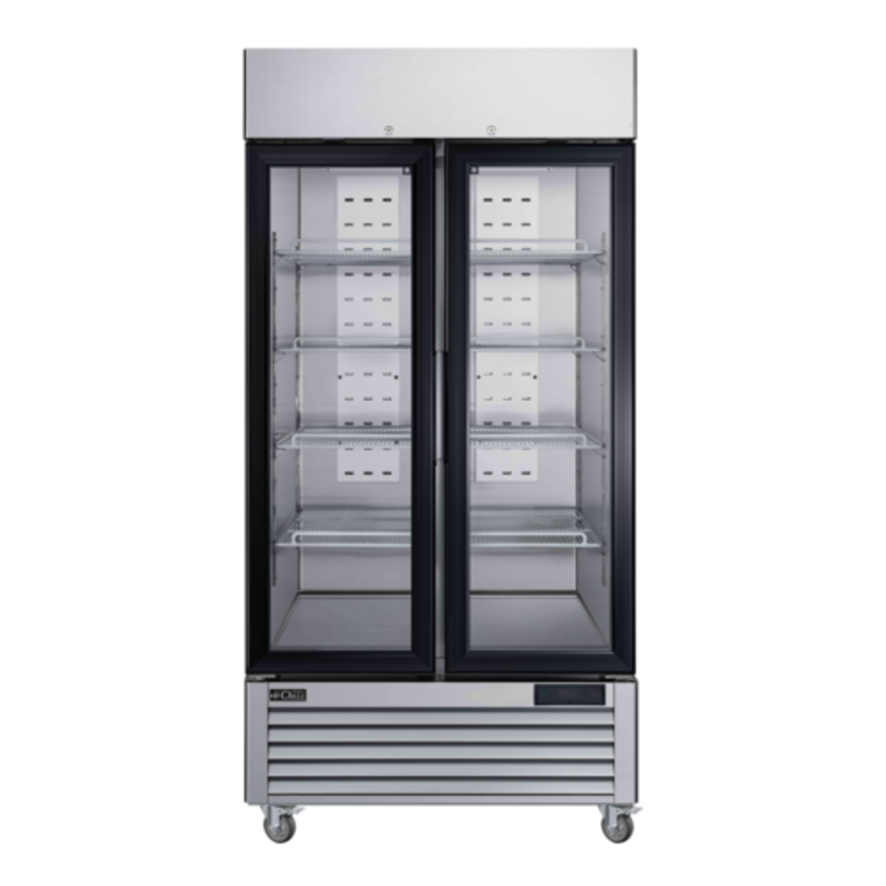 Congélateur-vitrine à deux portes en verre EFI F2-39GDSVC Versa Chill de 39,5 po - 30,4 pi cu.