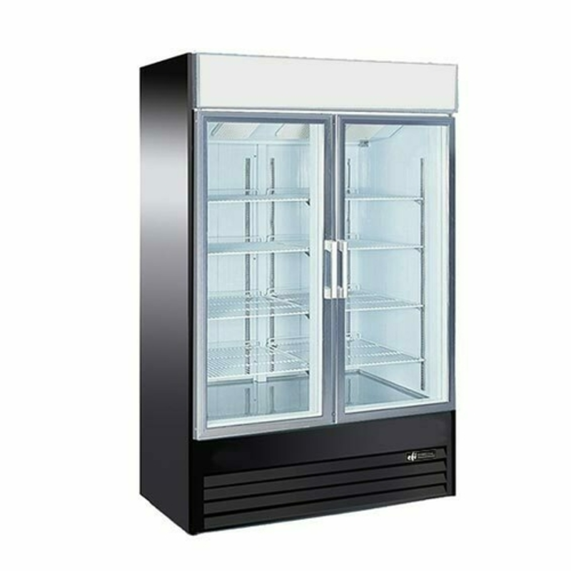 Congélateur-vitrine deux portes EFI F2-49GDVCX de 49,2 po, 45 pi³