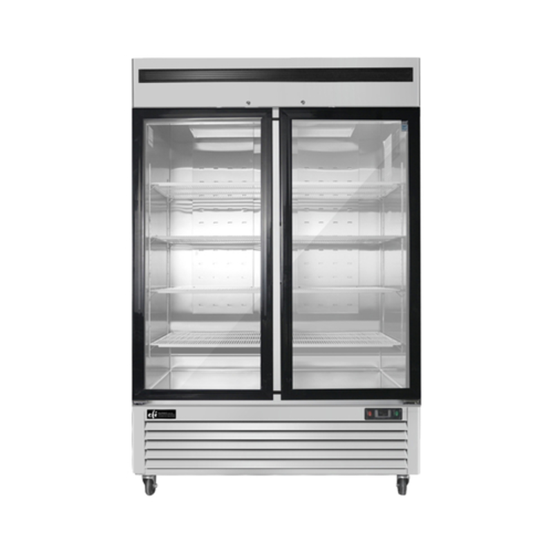 Congélateur-présentoir en acier inoxydable EFI F2-54GDSVC de 54,4 pouces