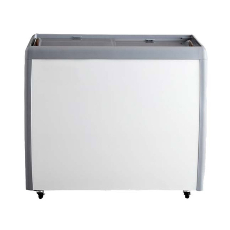 Congélateur d'affichage de crème glacée à dessus en verre plat de 39 pouces EFI FCFG-39 - 9,5 pi³