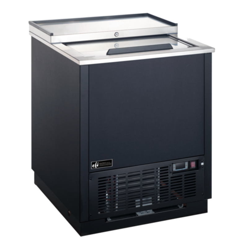 EFI FGF-25-VCX Congélateur commercial à chargement par le haut de 26,4 pouces pour verres givrés