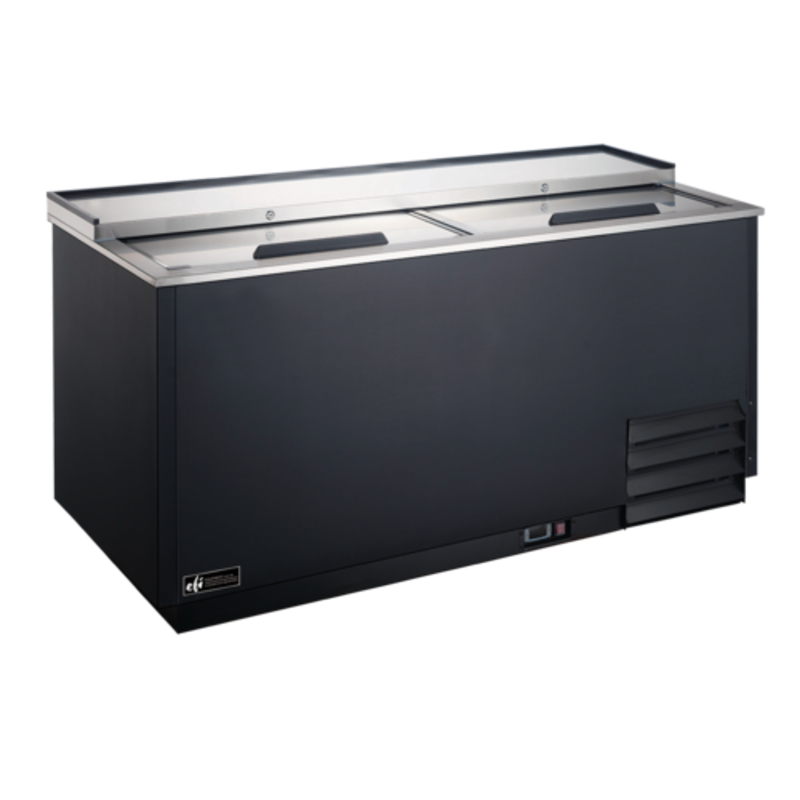 Congélateur à verre commercial EFI FGF-50-VCX de 49,5 pouces avec portes coulissantes doubles