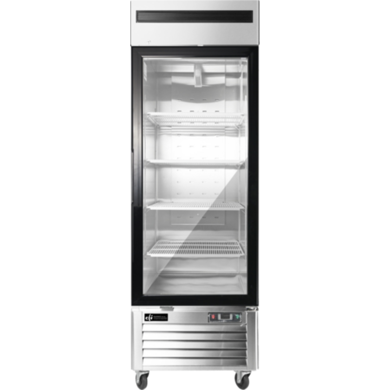 Congélateur-présentoir à crème glacée avec porte en verre simple de 27 pouces EFI FI1-27GDSVC
