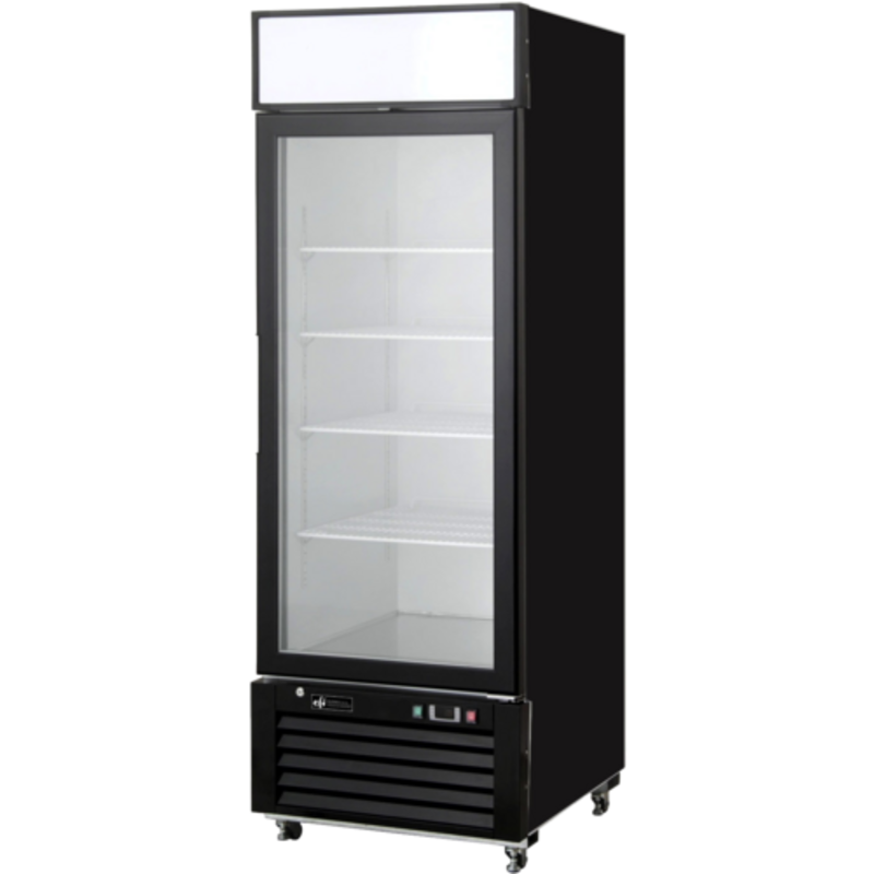EFI FI1-27GDVC Vitrine à crème glacée Versa Series de 27 pouces avec porte en verre noir