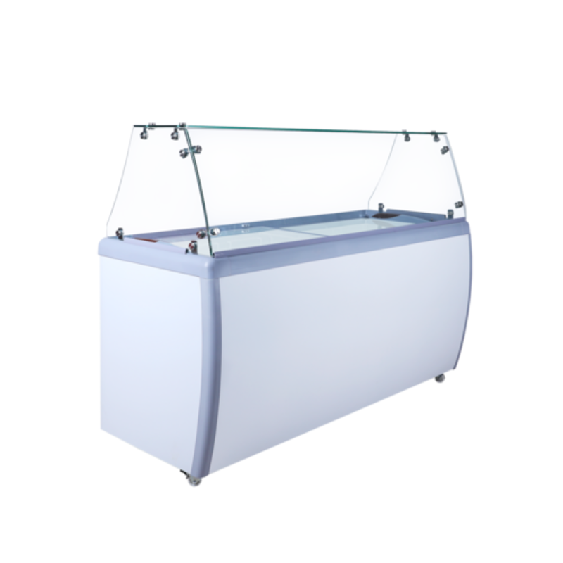 EFI FICD-60 60.2-Inch Ice Cream Dipping Cabinet with Sneeze Guard & Storage