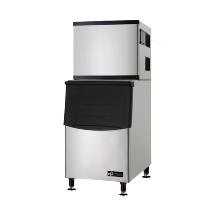 Machine à glaçons cubiques refroidie par air EFI IM-350 de 22 pouces avec bac de stockage de 300 lb