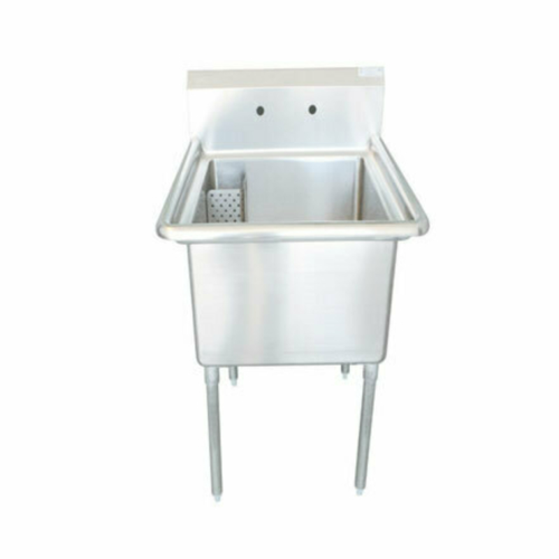 Évier de préparation à compartiment simple en acier inoxydable EFI SI818-1NC de 18x18 pouces