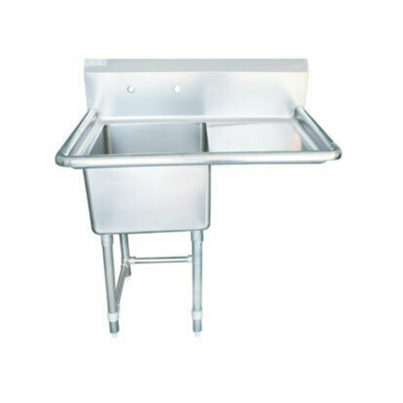 Évier de préparation commercial EFI SI818-1RC à 1 compartiment avec égouttoir de 18 pouces à droite