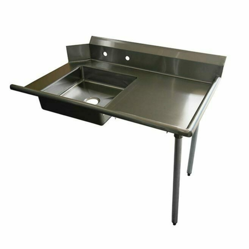 Table à décharge en acier inoxydable EFI SIST84R de 84 pouces de droite à gauche