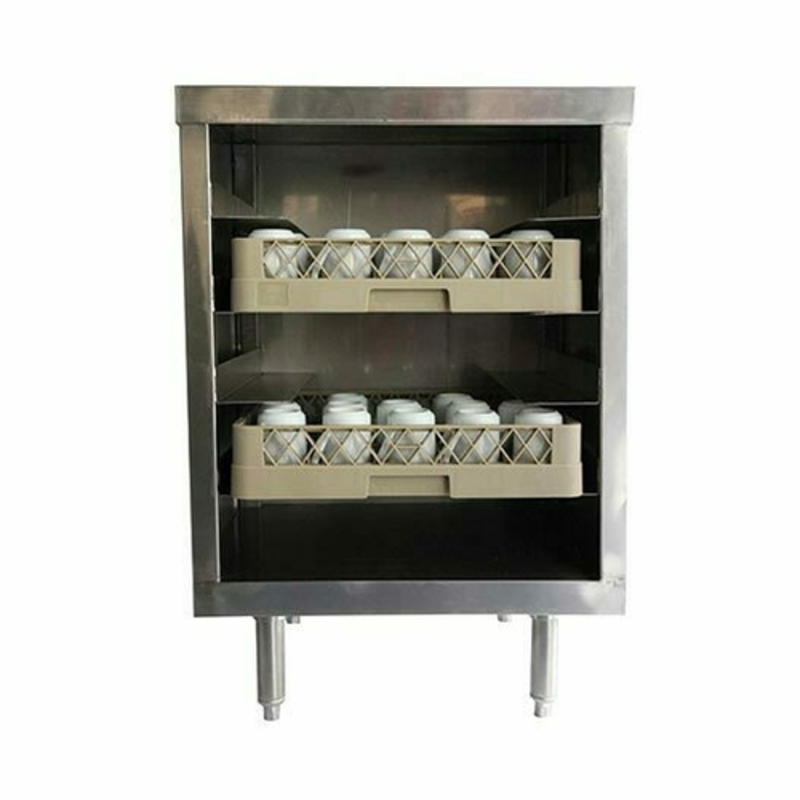 Meuble égouttoir à vaisselle ouvert en acier inoxydable EFI TDR2024 - 24 x 20 pouces