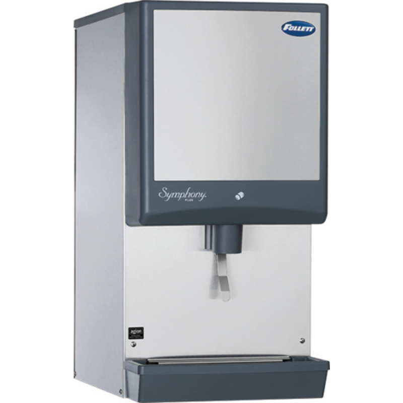 Distributeur de glace pilée de comptoir à refroidissement par air Follett Symphony Plus 12CI414A-LI - bac de 5,4 kg