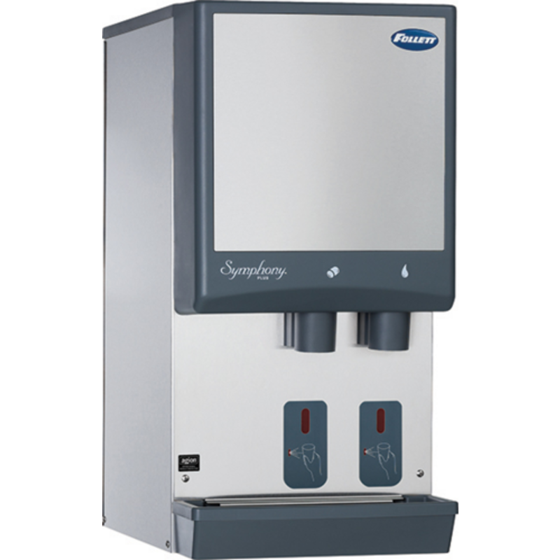 Distributeur de glaçons et d'eau sans contact Follett Symphony Plus 12CI414A-S à poser sur comptoir