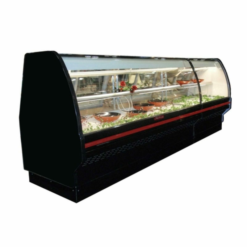 Howard-McCray SC-CDS40E-4C-BE-LED 51.5" Curved Glass Refrigerated Deli Case - Black
