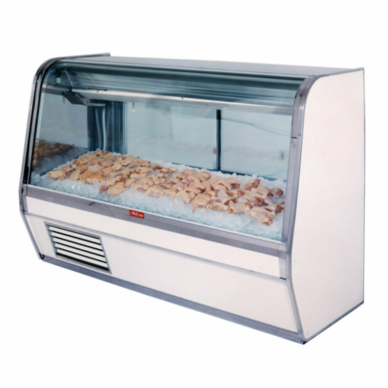 Howard-McCray SC-CFS32E-6C-LED 74" Curved Glass Seafood & Poultry Service Case