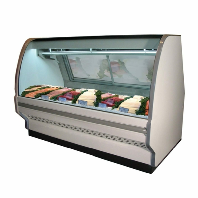 Howard-McCray SC-CFS40E-6C-LED 75.5-Inch Curved Glass Seafood and Poultry Display Case