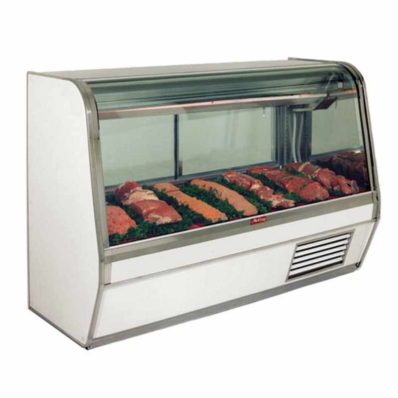 Howard-McCray SC-CMS32E-6C-LED 74-Inch Curved Glass Red Meat Service Case