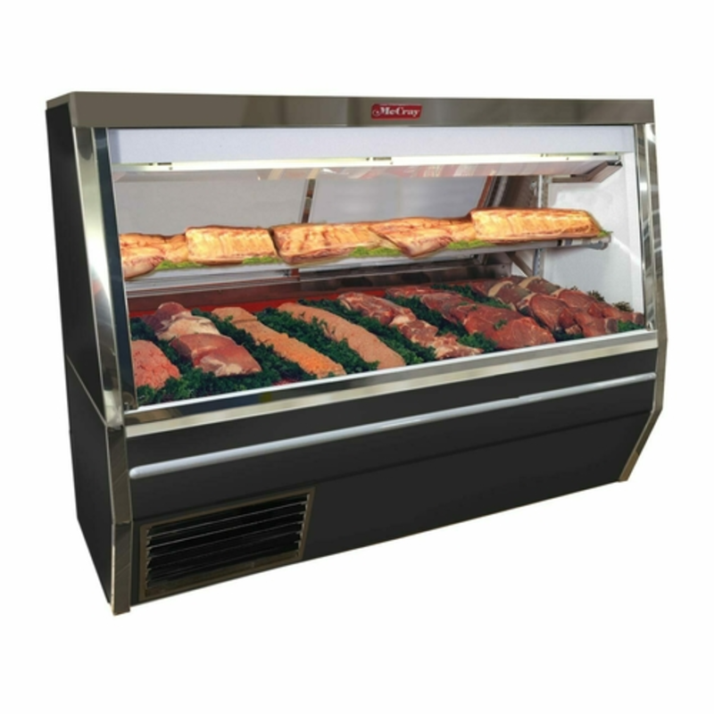 Howard-McCray SC-CMS34N-6-BE-LED 72-Inch Black Double-Duty Red Meat Display Case