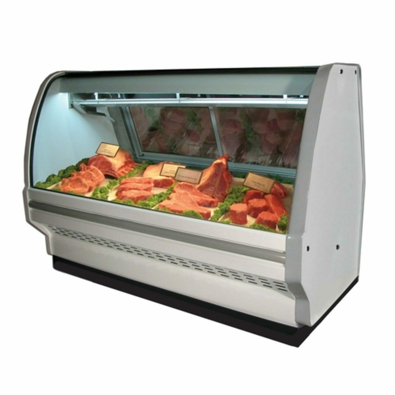 Vitrine de service traiteur à viande rouge avec verre bombé 75,5" Howard-McCray (SC-CMS40E-6C-LED)