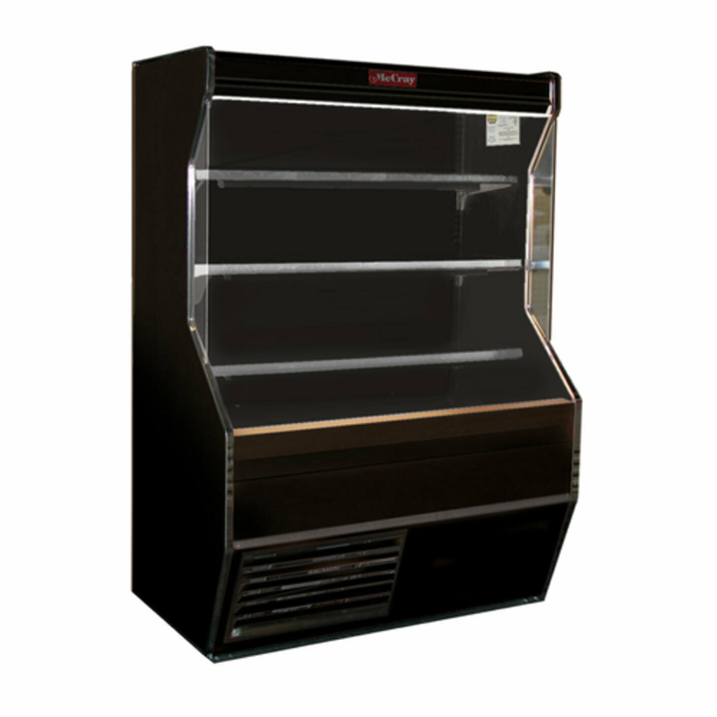 Howard-McCray SC-D32E-8-B-LED Vitrine réfrigérée ouverte noire de 98 pouces