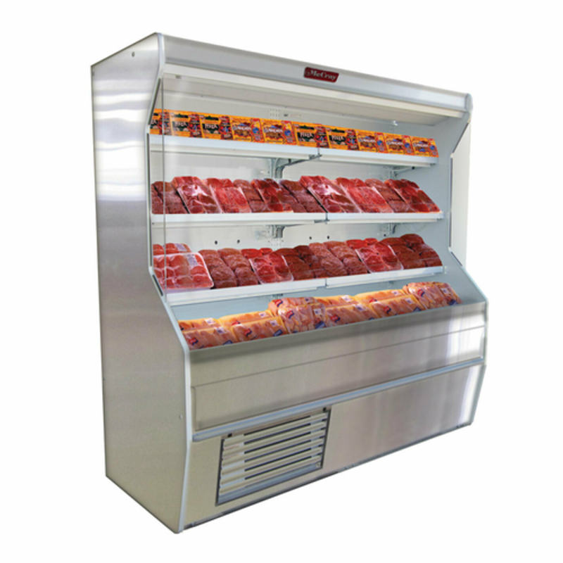 Howard-McCray SC-M32E-6-S-LED Présentoir à viande ouvert en acier inoxydable de 74 pouces