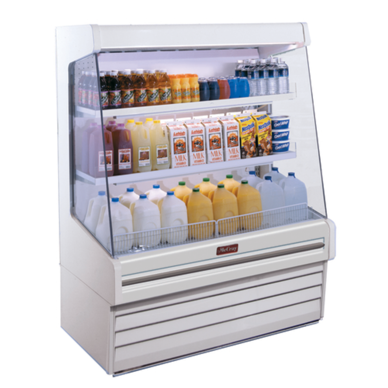 Howard-McCray SC-OD30E-3L-S-LED Vitrine réfrigérée ouverte autonome en acier inoxydable de 99 cm pour produits laitiers