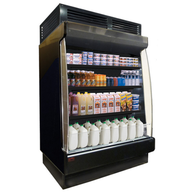 Howard-McCray SC-OD35E-4L-LB-B 51" Réfrigérateur commercial ouvert noir à base basse