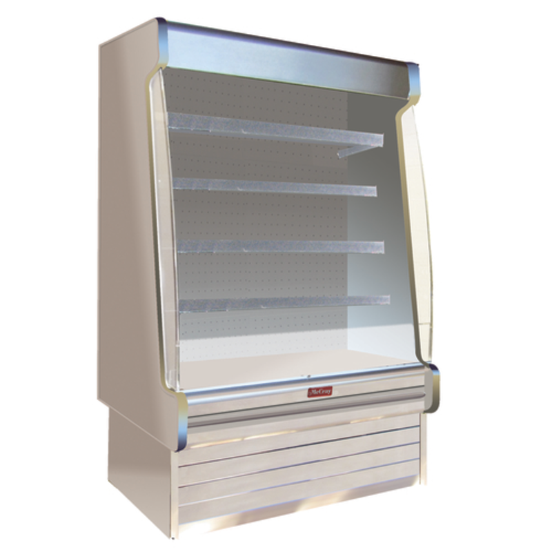 Howard-McCray SC-OD35E-4S-S-SL Vitrine murale ouverte en acier inoxydable de 130 cm