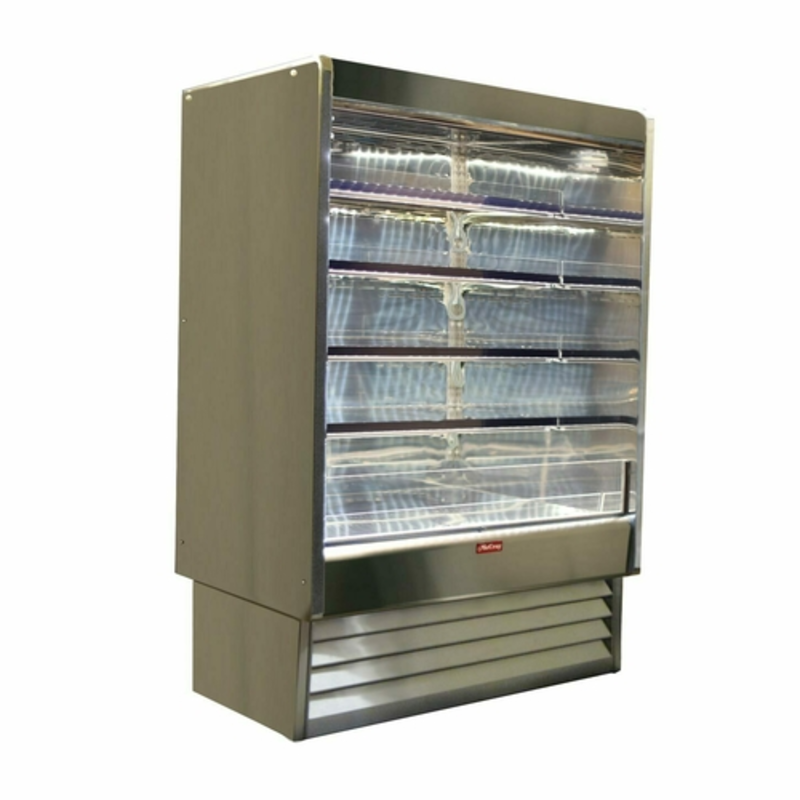 Howard-McCray SC-OD35E-5-S-LED Distributeur réfrigéré ouvert en acier inoxydable de 63 pouces pour produits laitiers