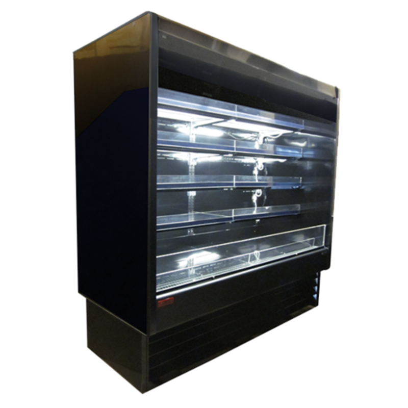 Howard-McCray SC-OD35E-8-B-LED Présentoir ouvert autonome noir de 99 pouces