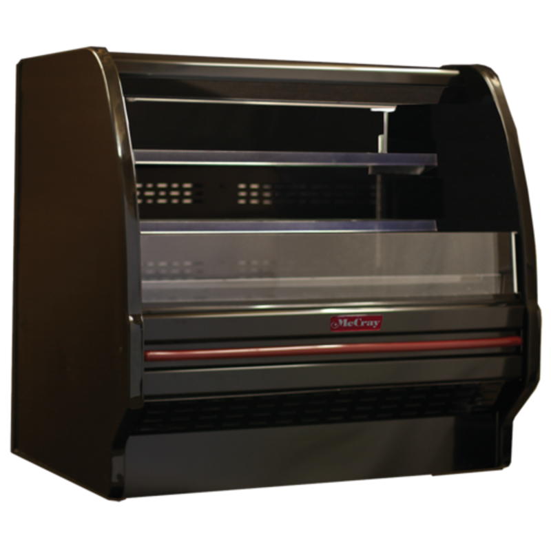 Vitrine réfrigérée ouverte Howard-McCray SC-OD40E-6L-B-LED de 75 pouces noire