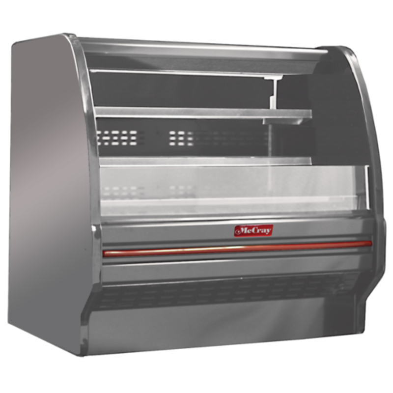 Howard-McCray SC-OD40E-6L-S-LED Vitrine réfrigérée ouverte en acier inoxydable de 75 pouces