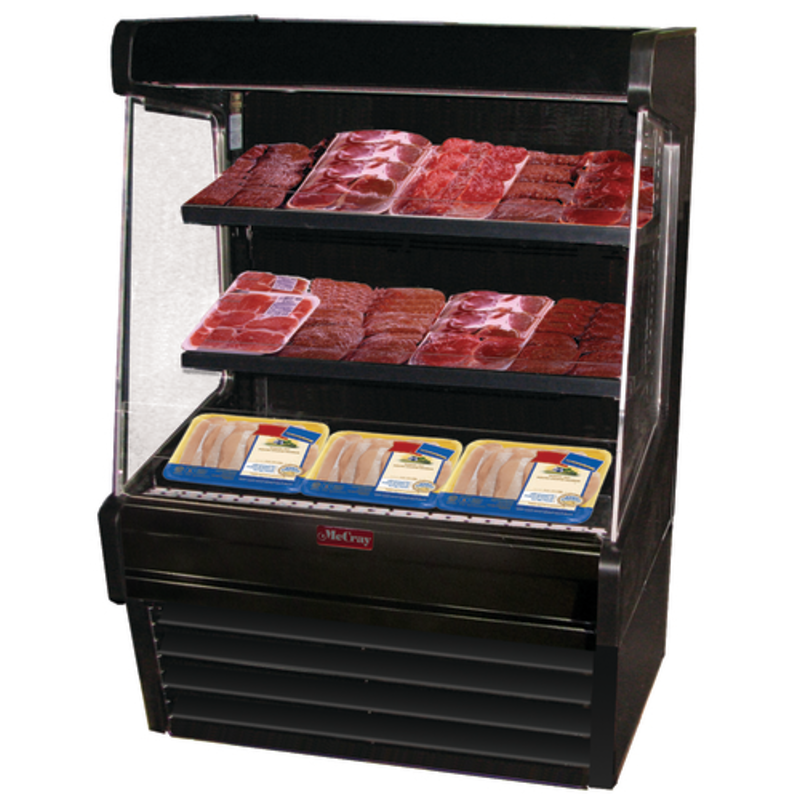 Howard-McCray SC-OM30E-3L-B-LED Vitrine Réfrigérée Ouverte pour Viande Noire de 39 Pouces
