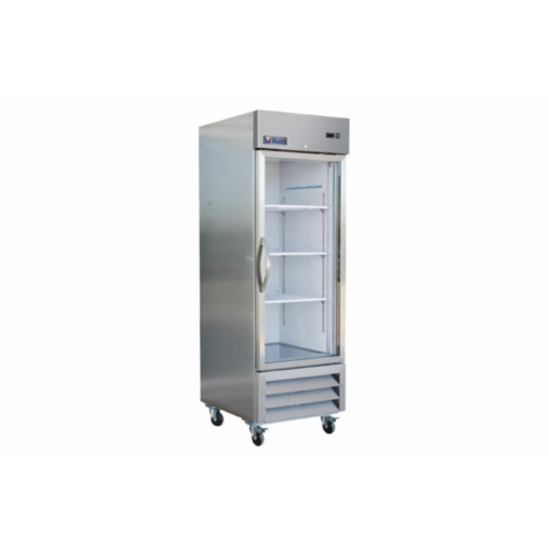IKON IB27FG 26.8" Reach-In Glass Door Display Freezer (1-Section, Bottom Mount)